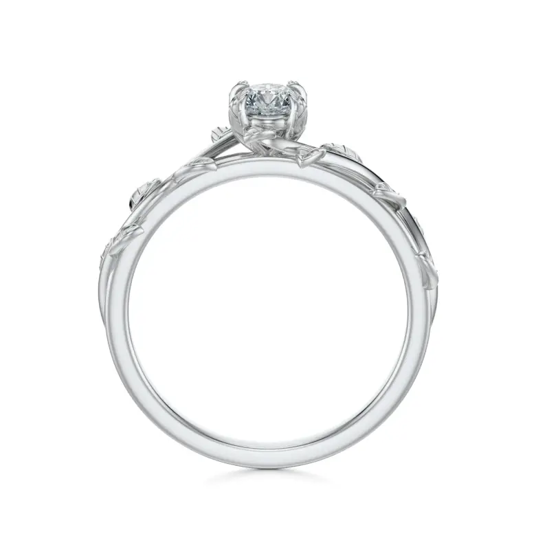 Pierścionek z białego złota z diamentem AJPZ_149